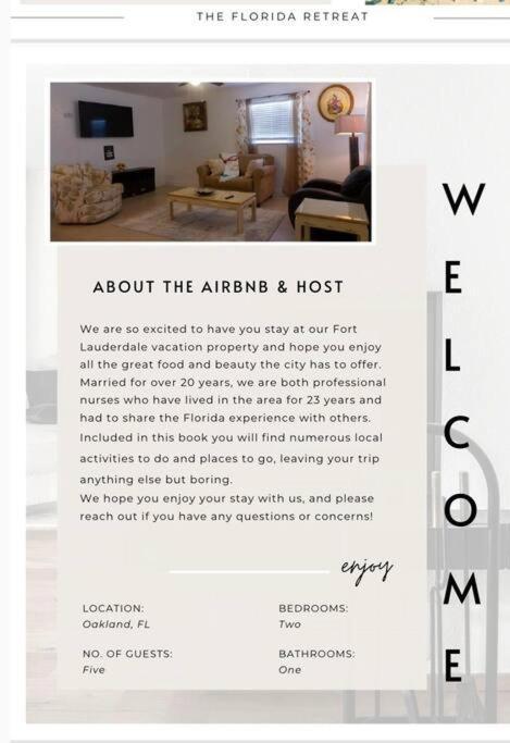 Quiet 2Bedroom At Fort Lauderdale Fl מראה חיצוני תמונה
